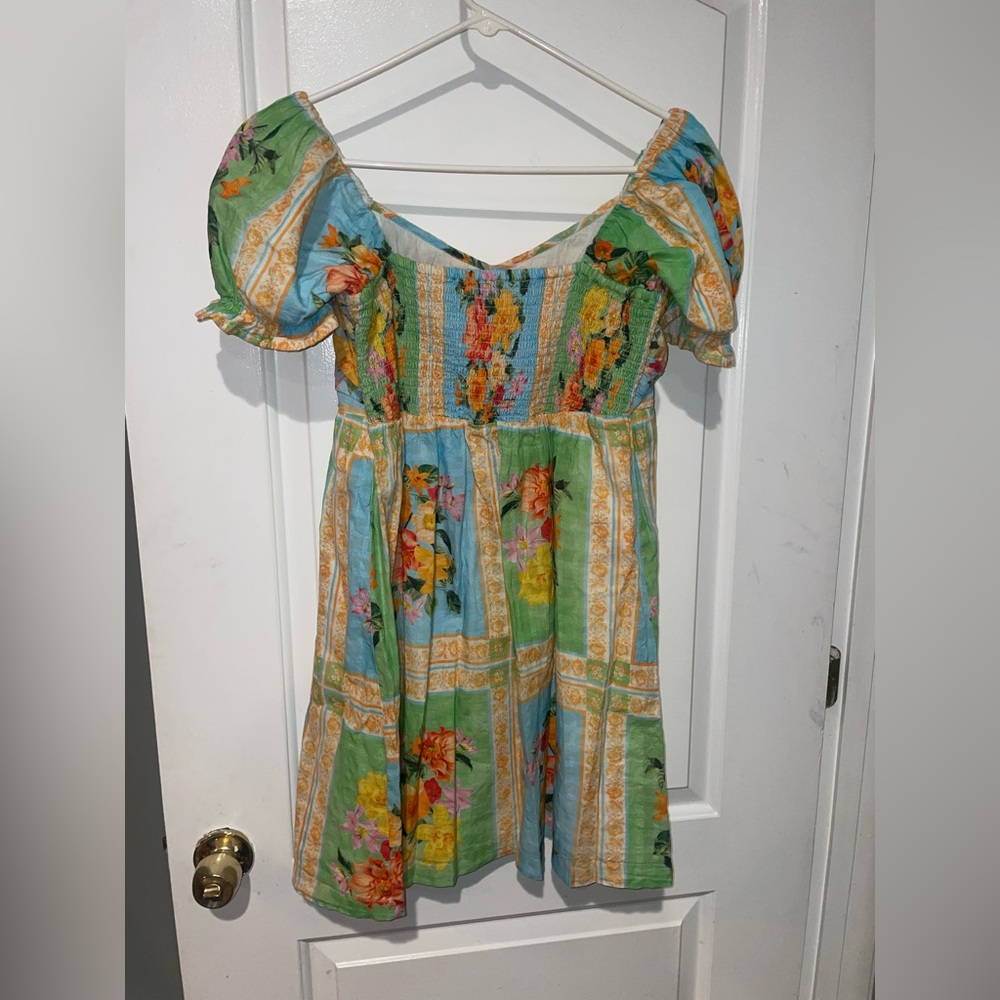 New! Show Me Your Mumu Annabelle Puff Sleeve Mini Dress 🌻 XL - Picture 11 of 14